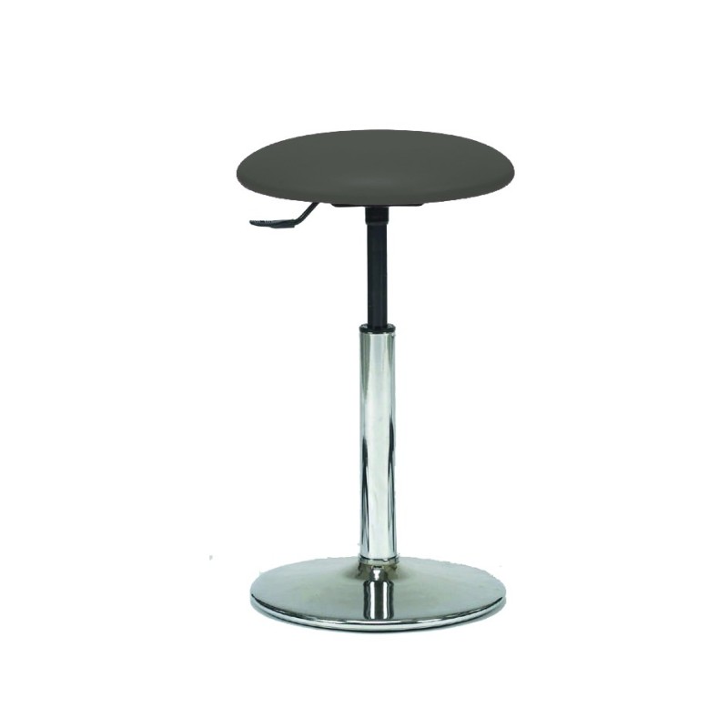 Tabouret sur socle - Piétement chromé