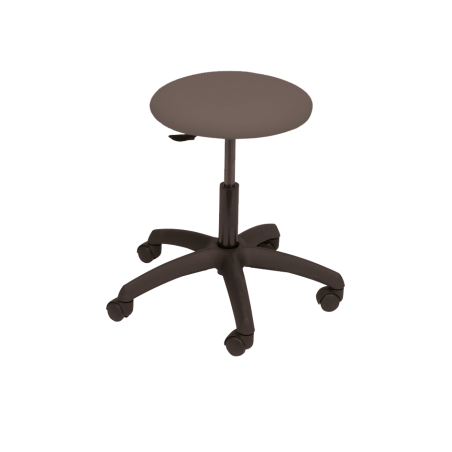 Tabouret sur roulettes piétement plastique noir