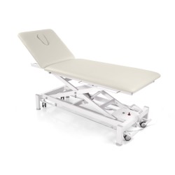 Table de massage Galaxy 2 sections - dos - électrique - 2 roues