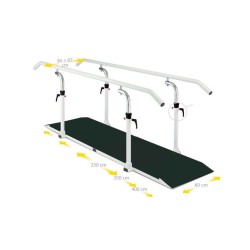 Barres parallèles avec socle - longueur - 250 cm - easy click
