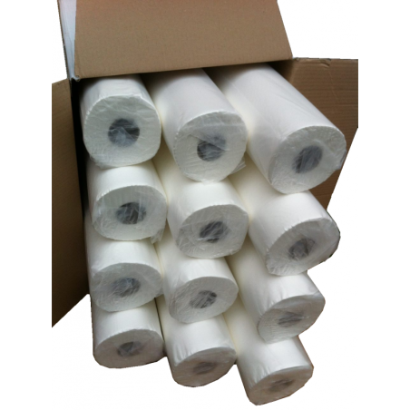 Draps d'examen lisse  - 12 Rouleaux - 50 X 34 cm - Fabriqué en France